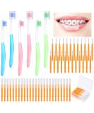 6 Pieces Brace Toothbrush V Shaped Orthodontic Toothbrush with Brush Head 40 Pieces Interdental Brush Soft Bristle Braces Brushes for Cleaning Portable Toothbrushes for Braces (Orange Medium) 46 Piece Set Blue green oran... - Buy Online on GoSupps.com