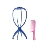 XCZYN Portable Wig Stand Holder - Collapsible & Durable for Multiple Wigs | Women s Travel Wig Drying Display Tool - Dark Blue (1 Pc) - Buy Online on GoSupps.com