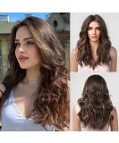 Long Brown Curly Wig for Women with Light Brown Highlights | Synthetic Hair - Buy Online on GoSupps.com