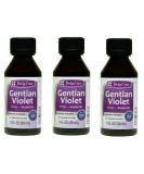 De La Cruz Gentian Violet Tincture 1% - 2 FL OZ (3 Bottles) - First Aid Antiseptic - Buy Online on GoSupps.com