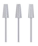 3 Pieces Tapered Barrel Carbide Nail Drill Bit Set - Acrylic Nail File Cuticle Bits for Gel Nails - Manicure Pedicure Tools (XF F M) - Buy Online on GoSupps.com