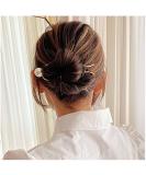 Yheakne Vintage Pearl Hair Clip - Gold Brass U-Shape Hairpin & Dutt Holder for Women & Girls - Buy Online on GoSupps.com