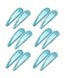 ZEVONDA Glitter Hair Snap Clips - Colorful Sequin Barrettes for Toddlers, Kids, Girls, Women - Blue (Pack of 12) - Buy Online on GoSupps.com