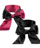 Whaline 2 Pack Satin Silk Eye Cover Blindfold Set - 150 cm Long (Black Red and Black) | Soft Sleeping Mask for a Restful Sleep - Buy Online on GoSupps.com