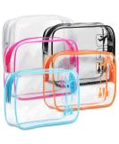 TSA Approved Clear Toiletry Bag - F-color 5 Pack Quart Size Travel Bags for Men and Women - Carry on Airport Compliant Cosmetic Makeup Bags (1-5 Pack) - Buy Online on GoSupps.com