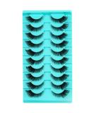 Buy Clear Band Russian Volume Fluffy Strip Lashes - 10 Pairs of Naturally Wispy D Curly False Eyelashes | International Shipping - Buy Online on GoSupps.com