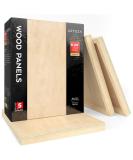Arteza Wooden Canvas Board 8x10 Inch Pack of 5 - Birch Wood Cradled Artist Panels for Painting - Ideal for Encaustic, Wood Burning, Pouring - Use with Oils, Acrylics - Buy Online on GoSupps.com