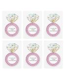 Set of 6 Pink Coil Spiral Hair Ties - Bachelorette Party Favors & Bridesmaid Gifts - Buy Online on GoSupps.com