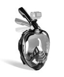 ZIPOUTE Full Face Snorkel Mask | Adult & Kids | Detachable Camera Mount | 180 Panoramic View | Anti-Fog & Anti-Leak | Adjustable Straps | Black - Large/X-Large - Buy Online on GoSupps.com