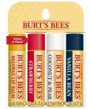 Burt's Bees Moisturizing Lip Balm 4 Pack - Assorted Flavors (0.15 oz each) - Buy Online on GoSupps.com