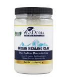 Viva Doria Indian Healing Clay 20 Oz - Deep Pore Cleansing Face Mask | Therapeutic Grade Natural Sodium Bentonite Clay for All Skin Types - Buy Online on GoSupps.com