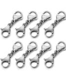 Double Lobster Clasp Extender for DIY Jewelry Making - 8pcs Silver 0.9 Inch - Buy Online on GoSupps.com