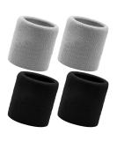 Flintronic Welding Tapes Wrist - Absorbent Fitness Arm Straps for Men & Women | Soft Cotton Sport Bracelet for Handball Football & Tennis - Black & Gray - Buy Online on GoSupps.com