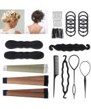 URAQT 26 Pcs Hair Styling Accessories Kit Set Bun Maker Hair Braid Tool for Making DIY Hair Styles Black Magic Hair Twist Styling Accessories for Girls or Women - Buy Online on GoSupps.com