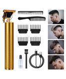URAQT Cordless Hair Clippers for Men - Waterproof Electric Trimmer Set with T-Blade Detail Shaver, Grooming Kit with Guide Combs and Hair Combs (Gold) - Buy Online on GoSupps.com