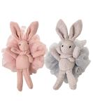 Shop Bath Sponge Shower Loofah Set - 2-Pack Kids Pink & Grey Rabbit Travel Sponges for Bathing - Buy Online on GoSupps.com