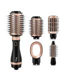 Nicebay 4-in-1 Hot Air Brush: Hair Dryer, Straightener, Curler, Volumizer - Ceramic Coating, 3 Temp Settings - Detachable Design for Travel Salon - Buy Online on GoSupps.com