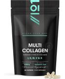Multi Collagen Capsules - 240 Capsules - Types I II III V & X - Wild Caught Fish Grass Fed Bovine Eggshell & Free-Range Chicken Hyaluronic Acid & Vitamin C (4 Months Supply) by Alpha01 120 count (Pack of 2) - Buy Online on GoSupps.com