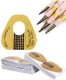 100 Nail Art Forms Sticker | Self-Adhesive Tips for Acrylic UV Gel Extensions | Horseshoe Shape - Buy Online on GoSupps.com