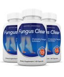 Justified Laboratories Fungus Clear Pills - 3 Pack (180 Capsules) Probiotic Support for Healthy Clear Nails - 1.5 Billion CFU, Natural Ingredients - Buy Online on GoSupps.com