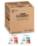 Buy Purina Gourmet Revelations Mousse Cat Food Salmon & Tuna in Sauce 48 Pack (57g Each) | International Shipping Available - Buy Online on GoSupps.com