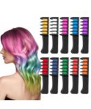 10 Colors Washable Hair Chalk Comb for Girls | Non-Toxic Temporary Hair Coloring Kit for Kids | Perfect for Parties, Cosplay, Halloween | Age 5+ | Great DIY Gift - Buy Online on GoSupps.com