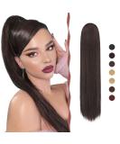 Sofeiyan 60cm Darkest Brown Ponytail Hair Extension - Soft Synthetic Braid for Women - Buy Online on GoSupps.com
