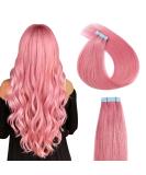Yilite Hot Pink Tape In Hair Extensions 40cm - Real Hair 10 Pieces 20g Invisible Silky Straight Skin Weft - Buy Online on GoSupps.com