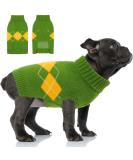 Knitted Winter Dog Sweater Vest | Warm Pet Clothing for Small Dogs & Cats | Cozy Puppy Costume in Green - Buy Online on GoSupps.com