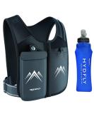 REVALI Running Vest - USA Patent, Reflective Design, Hydration Bottle, Adjustable Waistband - Black for Men & Women - Buy Online on GoSupps.com