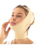 Post Surgery Neck & Chin Compression Garment Bandage | Face Slimmer & Jowl Tightening Wrap | Neck Coverage & Chin Lifting Strap | Beige (M) - Buy Online on GoSupps.com