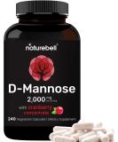D-Mannose with Cranberry 1000mg - 200 Capsules - UT Cleanse & Prostate Health Support - Buy Online on GoSupps.com