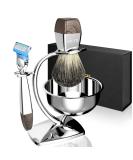 Grutti Razor Gift Set for Men - Manual Shaving Set with Stand Brush & Fusion 5 Compatibility - Buy Online on GoSupps.com