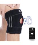 MAYKI Adjustable Knee Support Brace for Men/Women with Patella Gel Pad - Anti-Slip Knee Brace for Arthritis & Ligament Damage - One Size, Dark Black - Buy Online on GoSupps.com