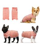 Buy Hipet Recovery Suit for Dogs & Cats - Post-Op Wear Prevents Licking Abdominal Wounds E-Collar Alternative (XXXL Pink Striped) - Buy Online on GoSupps.com