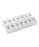 Apex Twice-A-Day Economy Weekly Pill Organizer, Weekly Pill Organizer, 2 Times a Day, Easy-Open, See-Through Lids, Organize Medication or Vitamins by AM, PM or Morning and Bedtime, Clear - Buy Online on GoSupps.com