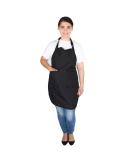 Professional Salon Apron - Waterproof with Protective Coating for Hair Stylists, Nail Techs, and Cosmetologists - Black Polyester with PU Coating - Buy Online on GoSupps.com