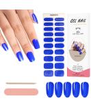 Kalolary 20PCS Nail Adhesive Wrap Nail Gel Polish Strips Full Wraps Nail Polish Stickers Cured Gel Nail Strips Self-Adhesive Gel Nail Wrap Stickers Decals(UV/LED Lamp Required) (Klein Blue) - Buy Online on GoSupps.com