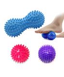 Xhuidz Hedgehog Massage Balls Set of 3 - Relieve Plantar Fasciitis Back & Shoulder Pain - Ideal for Fitness & Recovery - Buy Online on GoSupps.com