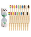 Kids Bamboo Toothbrush 20 Pack with Children's Toothbrush Timer Children's Vegan Natural Wooden Handle Toothbrushes Soft & Gentle Bristles Multicolored 20p With Timer - Buy Online on GoSupps.com