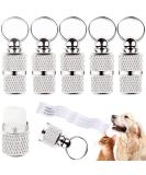 Pack of 6 Waterproof Address Tags for Dogs & Cats - Custom Pet Collar Pendants with Key Ring - Buy Online on GoSupps.com