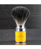 100% Eco-Friendly Synthetic Hair Shaving Brush for Men - Yellow Resin Handle Designer Box - Perfect for Daily Use - Buy Online on GoSupps.com