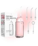 Electric Cordless Water Flosser - Portable IPX7 Waterproof Oral Irrigator with 3 Modes 180ML Water Tank 360 Rotation & 5 Nozzle Tips for Teeth Gums & Travel - Pink - Buy Online on GoSupps.com
