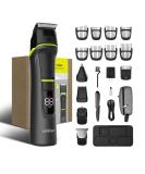 Buy Electric Bread Trimmer for Men - 14 in 1 Grooming Set | USB Type-C Clippers & Removable Ceramic Blade for Wet & Dry Shaving - Buy Online on GoSupps.com