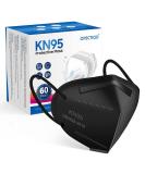 OPECTICID KN95 Black Face Mask 60PCS - Individually Wrapped, 5-Layer Filter, 95% Efficiency - Certified Disposable Masks - Buy Online on GoSupps.com