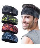 Sports headband for men 4 pieces welding band and headband sport moisture transport workout welding bands for running cross training yoga and bicycle helmet - Buy Online on GoSupps.com