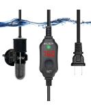 YukiHalu 30W Mini Submersible Aquarium Heater with Thermometer & External Controller - Ideal for 3 Gallon Tanks - Buy Online on GoSupps.com