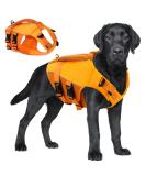 Asenku Adjustable Dog Wowers for All Sizes - Ripstop Dog Life Jacket with Reflective Handle for Boating Swimming & Surfing - Orange - Buy Online on GoSupps.com