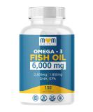 Omega 3 Fish Oil 6000 Mg with Maximum EPA DHA - Supports Brain, Liver, Heart & Immunity - Made in The USA - 150 Softgels - Buy Online on GoSupps.com