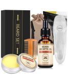 Beard Growth Kit for Men - Beard Roller, Growth Oil, Balm, Comb, Scissors - Birthday Father's Gift - Buy Online on GoSupps.com